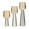 Stainless Steel Glass 8\"/10\"/12\" Candle Holder - Set of 3