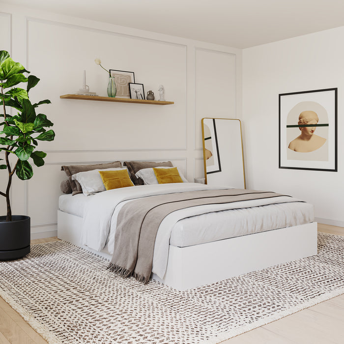 Nordika Full Platform Bed - White