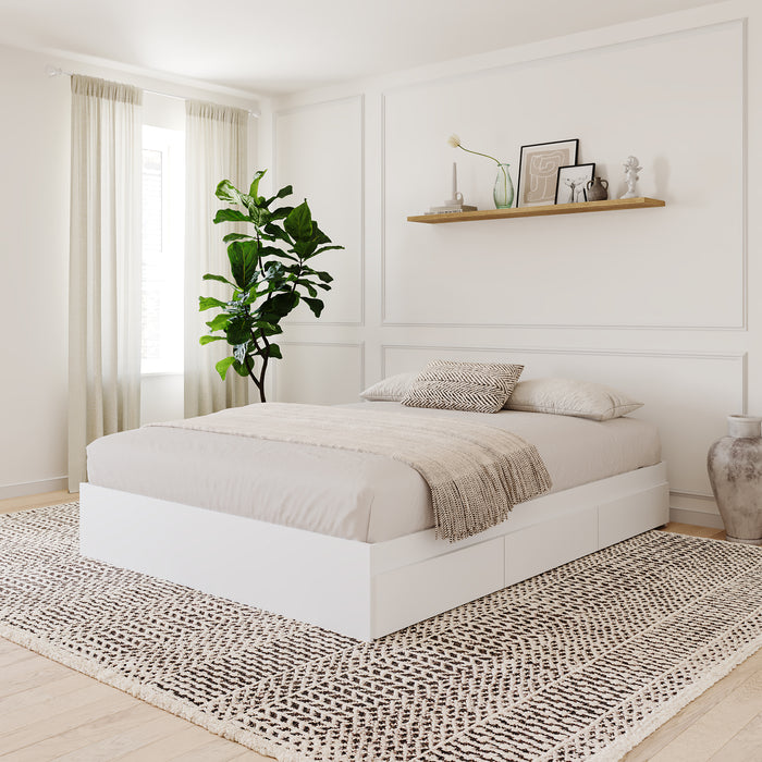 Nordika Full Platform Bed - White