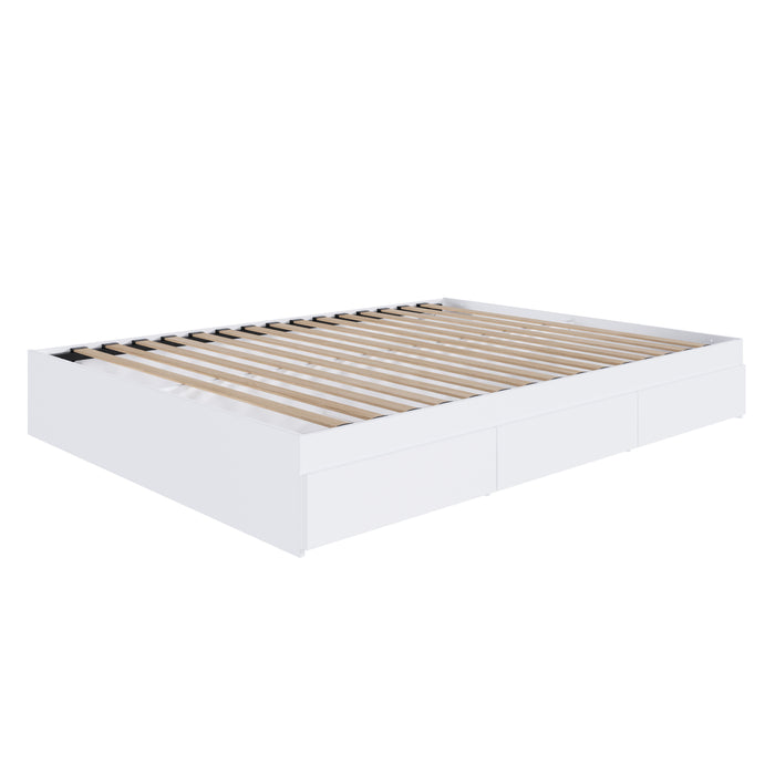 Nordika Full Platform Bed - White