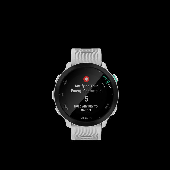 Garmin Forerunner® 55 Gps Running Smartwatch - Sports And Fitness Tracking, Water-resistant - White