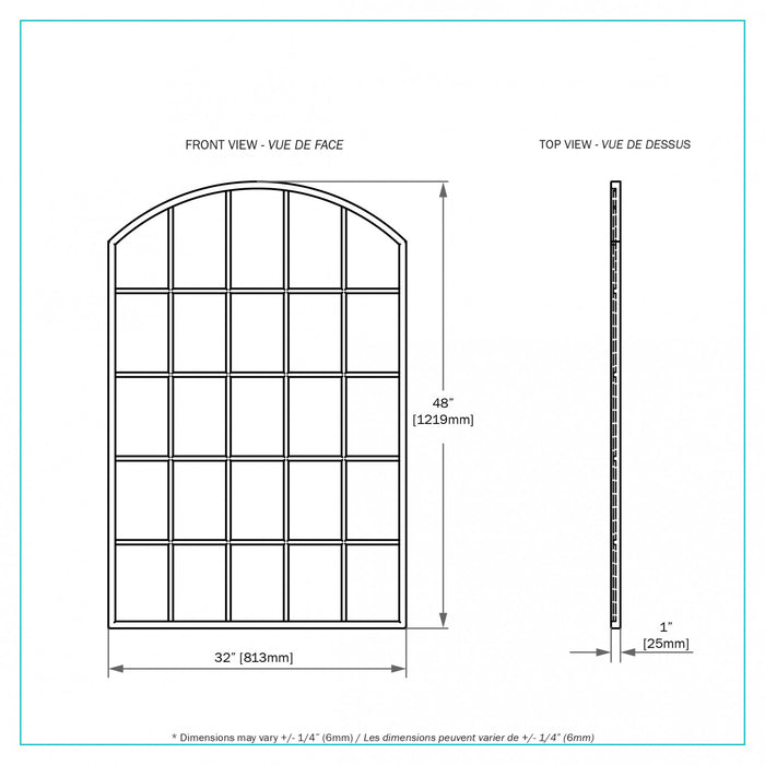 Godies Black 48\" Mirror
