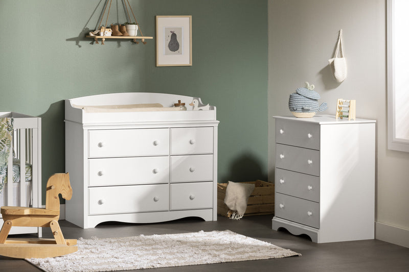 Angel Changing Table With Removable Rim - Pure White