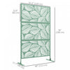 Outsunny Metal Privacy Screen W/ Expansion Screws Outdoor Divider, Leaf