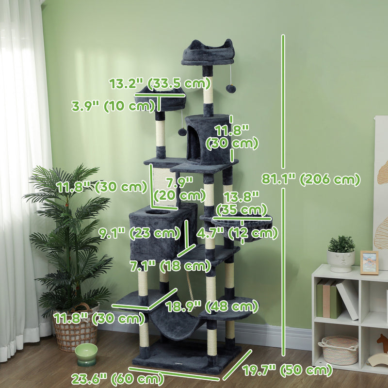 キャットタワー Cat Tower Cat Tower Cat House Cat Cat Pawhut Cat Tower, 81