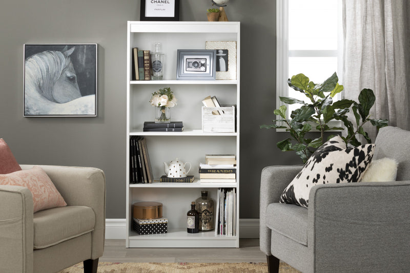 Axess 4-Shelf Bookcase - Pure White