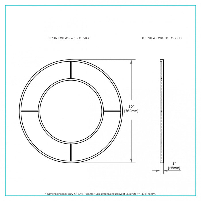 Rune Black 29.92\" Mirror