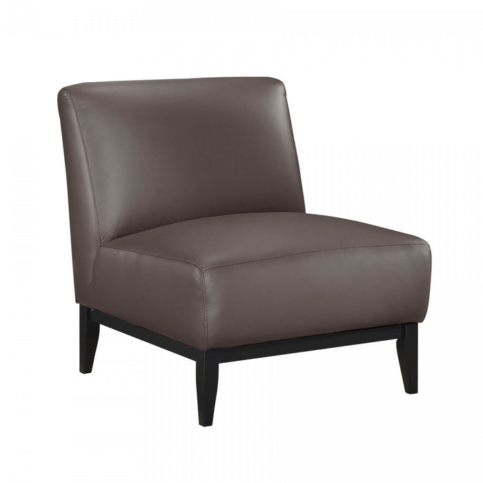 Murdock Accent Chair Dark Brown Leather