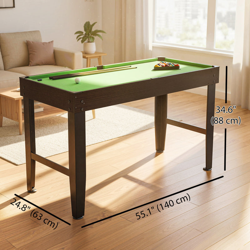 Soozier 55" Mini Pool Table, Billiard Table Set for Kids and Adults ...