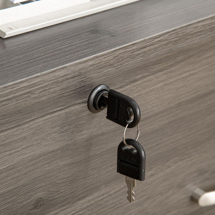 Vinsetto 2-drawer File Cabinet With Lock And Hanging Bar