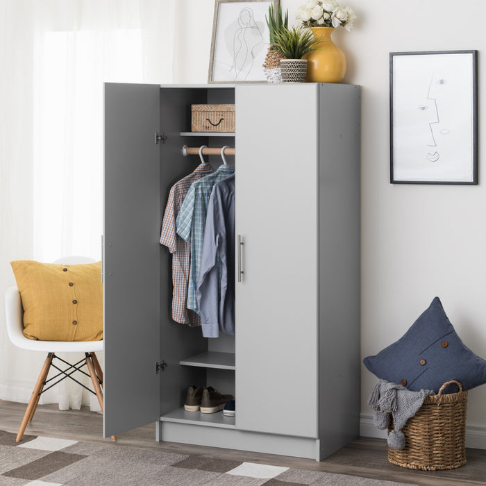 Elite Wardrobe Cabinet - Grey