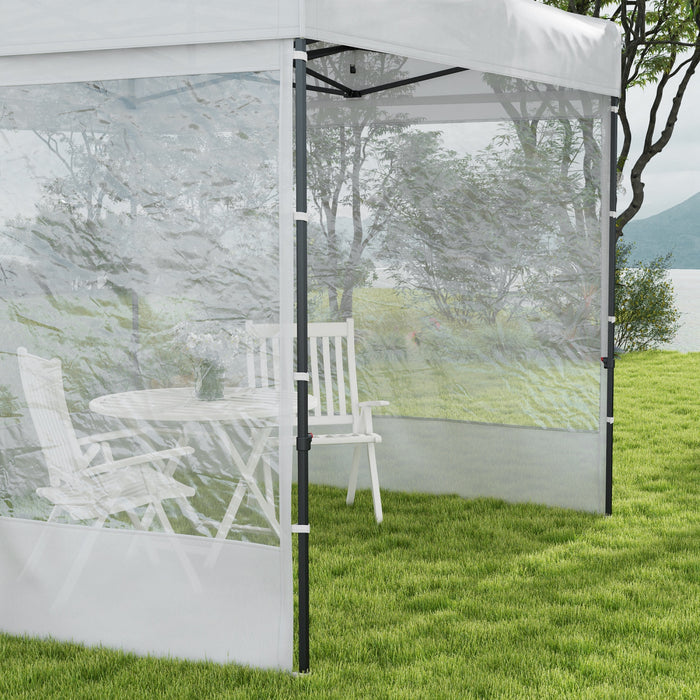 Outsunny 10' X 10' Pop Up Gazebo Canopy Tent With Sides, Height Adjustable