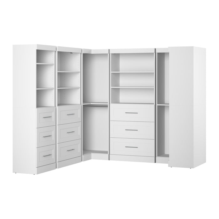 Bestar Pur 161 W Walk-In Closet Organizer System - White