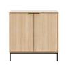 Nordika Slim 2-Door Storage Console Accent Cabinet - Natural Blonde Oak