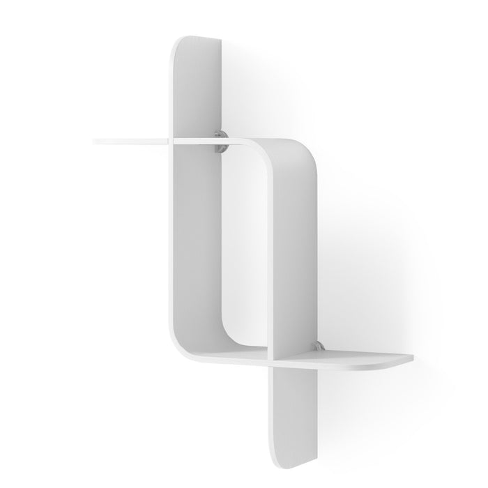 Umbra Modern Wood Montage Wall Shelf - White