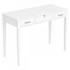 40” Console Table With 2 Drawers And 1 Foldable Mirror - White