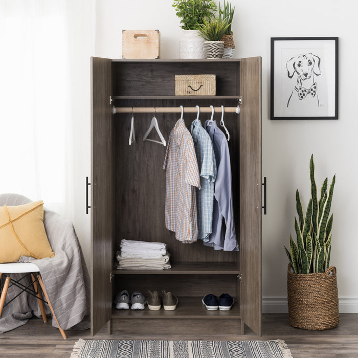 Elite 32\" Wardrobe Cabinet - Drifted Grey