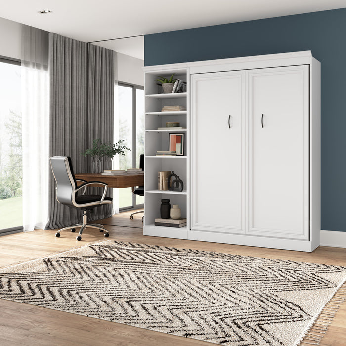 Bestar Versatile Full Murphy Bed Closet Organizer (109 W) - White