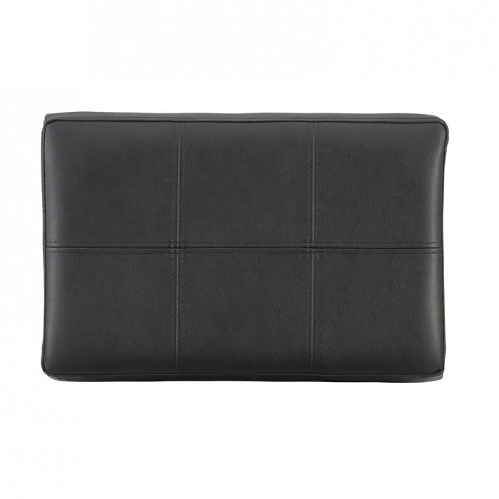 Claridge Faux Leather Backless Barstool - Black