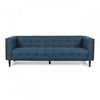 Dana 3-seater Tufted Fabric Sofa With Birch Wood Frame - Navy Blue