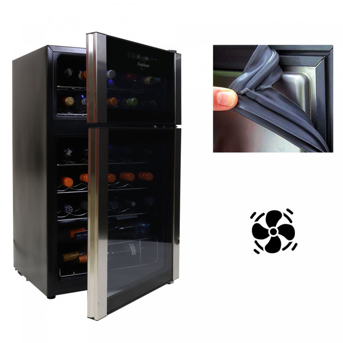 Koolatron 29 Bottle Dual Zone Compressor Wine Cellar