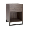 Room Essentials Mixed Material Nightstand - Distressed Grey Oak