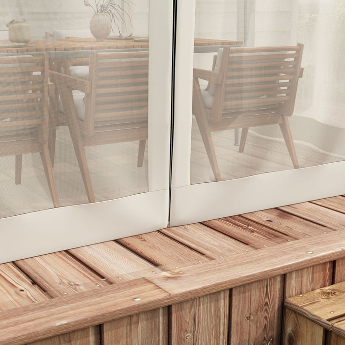 Outsunny 10 X 10 Ft Retractable Pergola Canopy With Netting Sidewalls