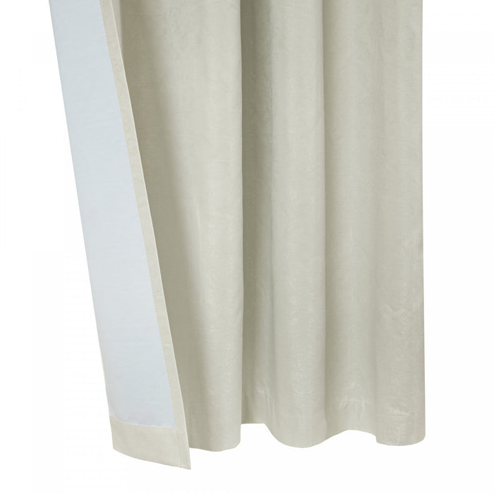 Thermaplus Vigo Off-White Blackout Grommet Curtain Panel - 52 x 84