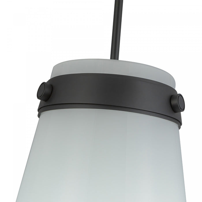 Dahlia 1 Light Pendant 12\", Black