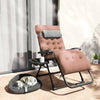 Outsunny Padded Zero Gravity Chair, Folding Recliner Chair, Khaki