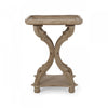 Jason Traditional Square Side Table With Shelf, Driftwood