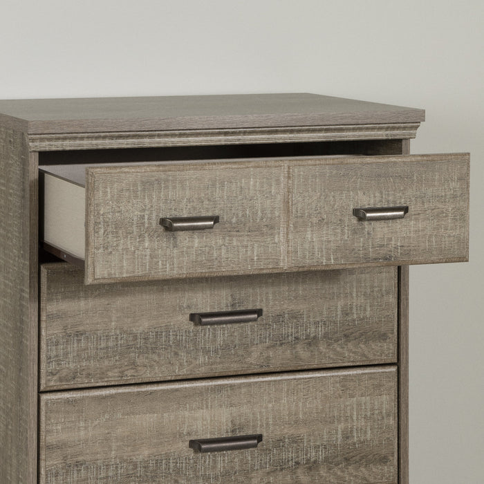 Versa 5-drawer Chest - Weathered Oak