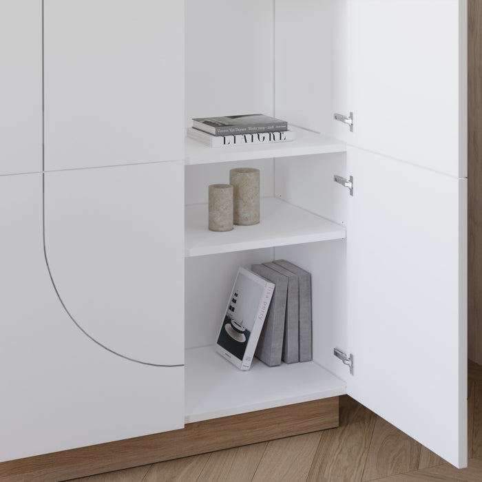 Nordika Nauraa High-Buffet Accent Cabinet - White