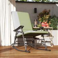 Outsunny Folding Rocking Chair Set Of 2, Oversized Outdoor Rocking Chair