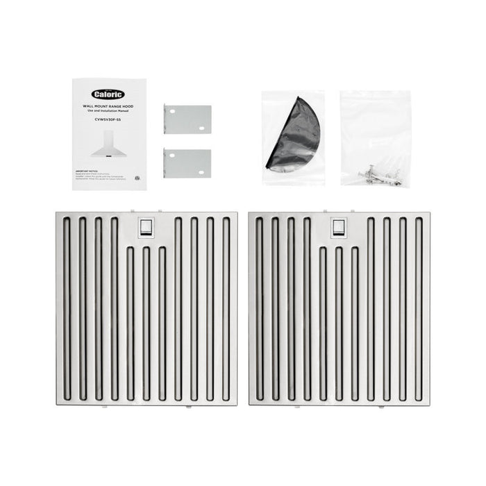 Caloric 30\" Convertible Wall Mount Range Hood - CVWSV30F-SS