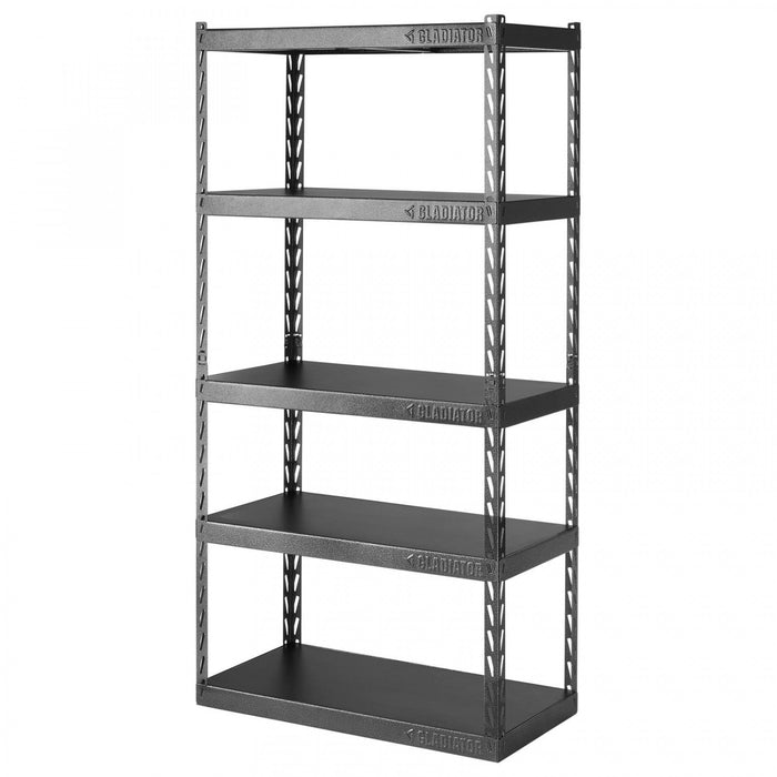 Gladiator 36\" Wide EZ Connect Rack with Five 18\" Deep Shelves - Hammered Granite