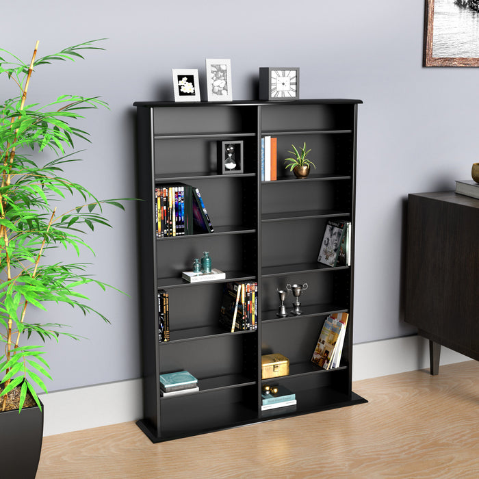 Double Width Wall Storage - Oak Black