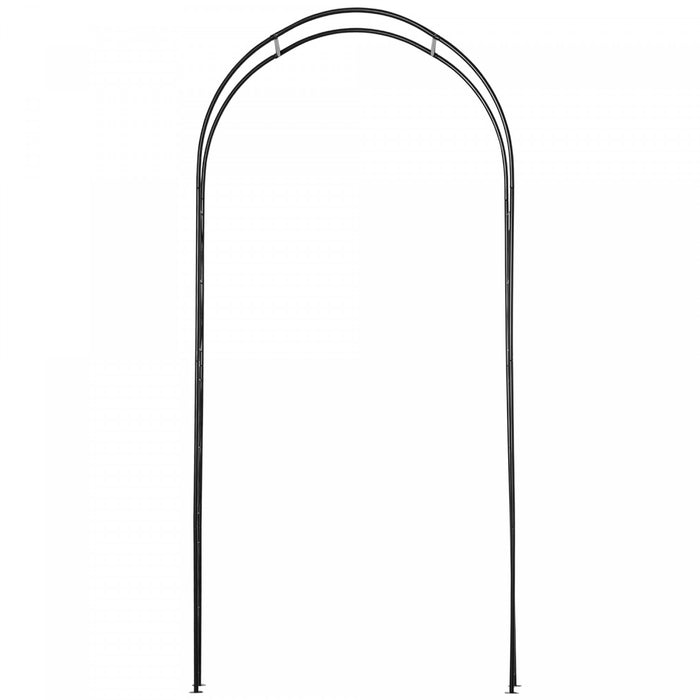 Outsunny Vintage Garden Arch, Patio Arbor Metal Trellis Support Black