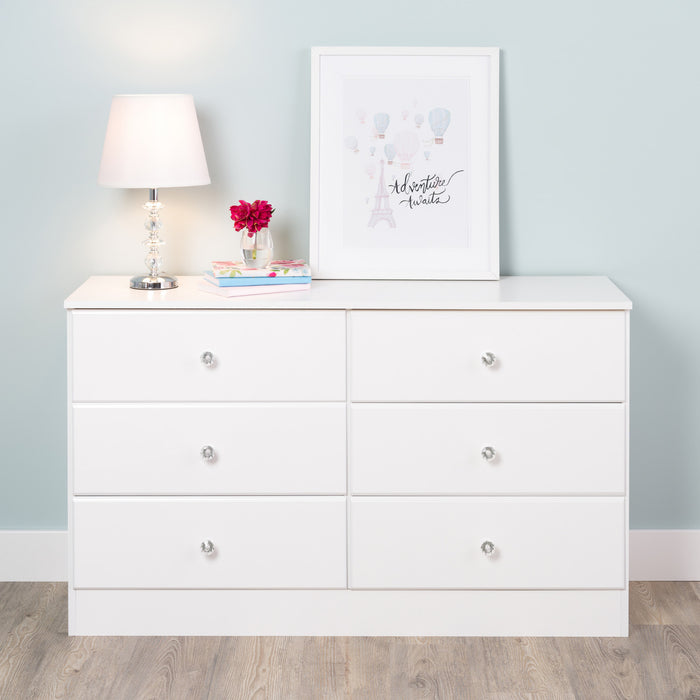 Astrid Kids 6-Drawer Dresser - White