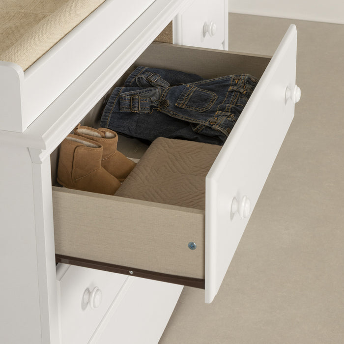 Angel Changing Table With Removable Rim - Pure White