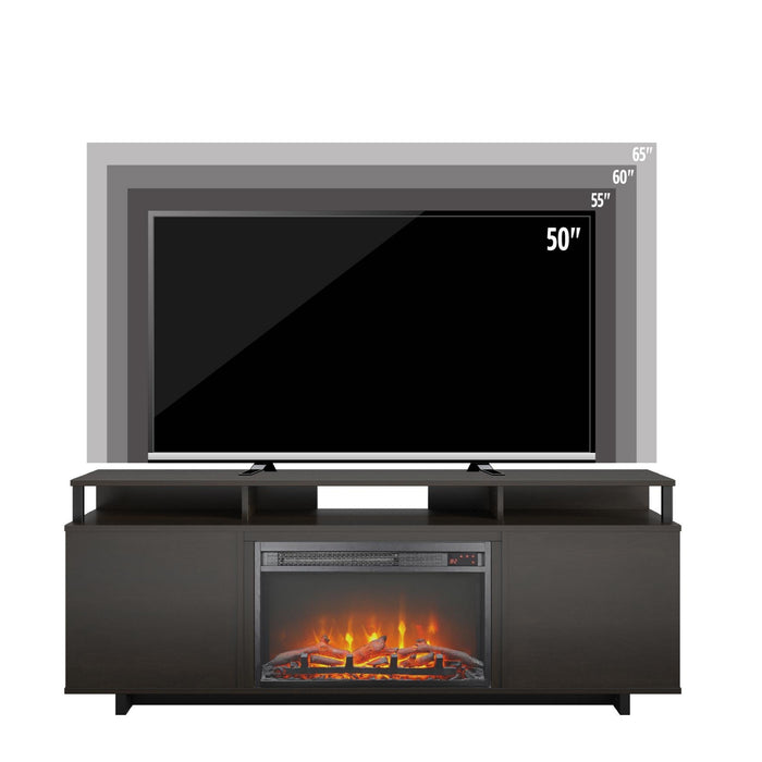 Ameriwood Home Mason Electric Fireplace TV Stand for TVs up to 65\" - Espresso