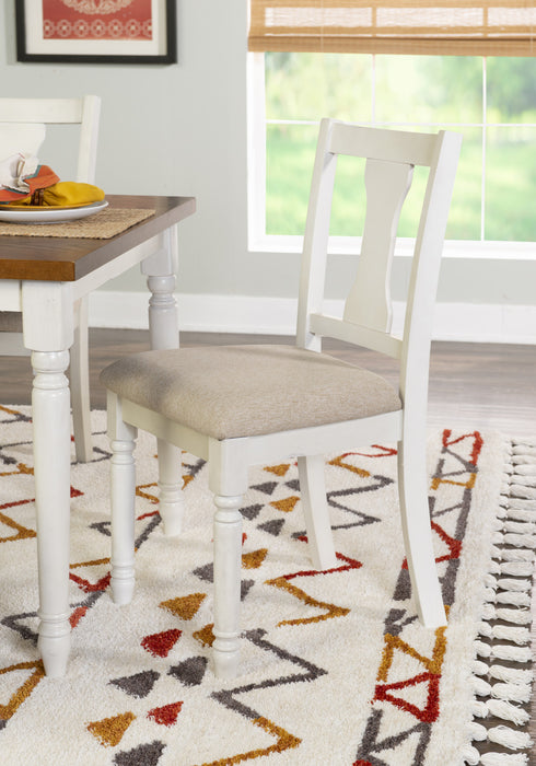 Willow White Fabric Accent Dining Chair - Set of 2