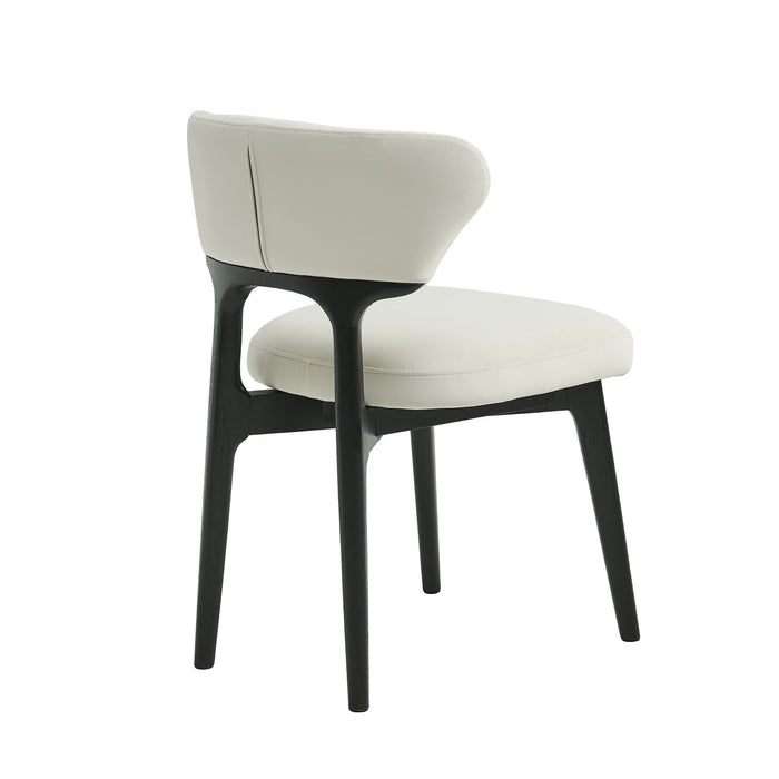 Susie Wooden Dining Chairs Set Of 2 With Upholstered Fabric Side Chairs And Wood Legs,beige