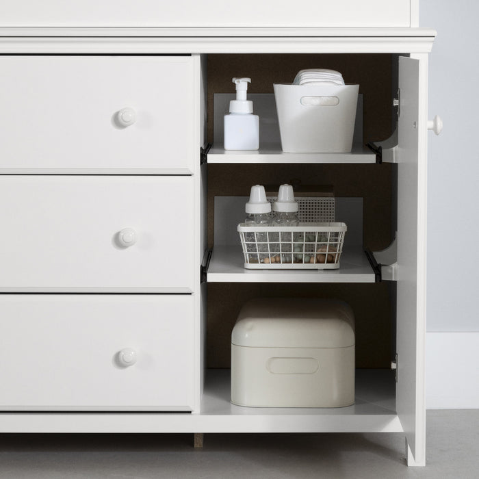 Cotton Candy Changing Table With Removable Changing Station - Pure White