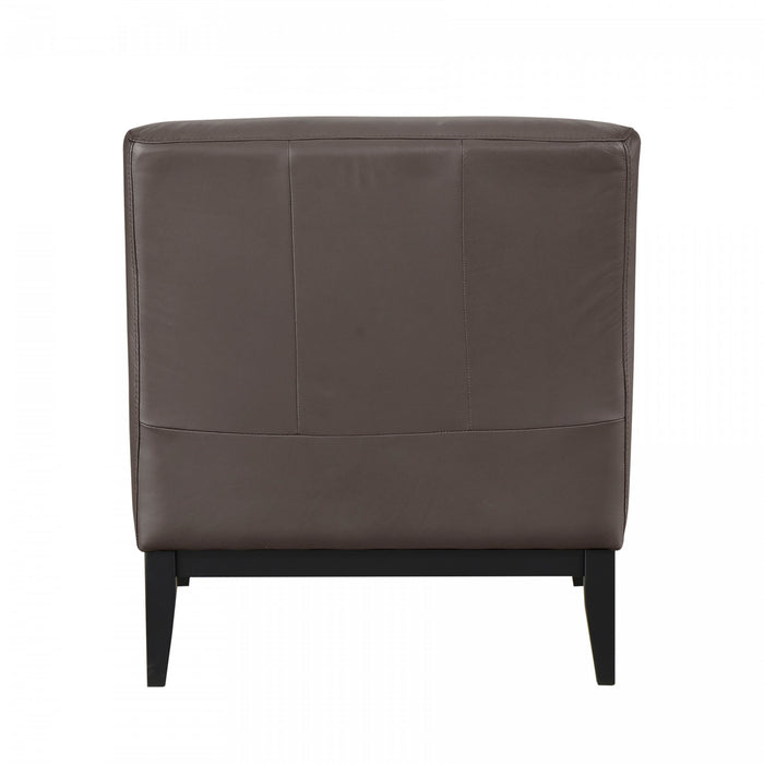 Murdock Accent Chair Dark Brown Leather