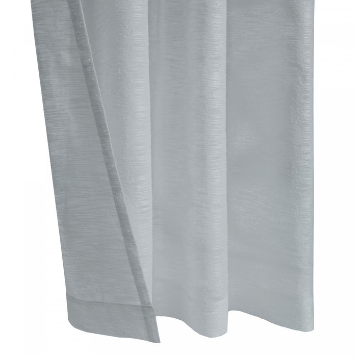 Habitat Boucle Light Grey Sheer Grommet Curtain Panel - 52 x 95