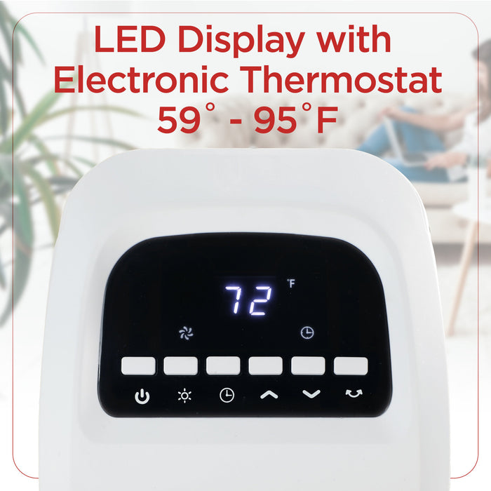 Black+Decker 18.7\" Oscillating Ceramic Tower Heater with Remote