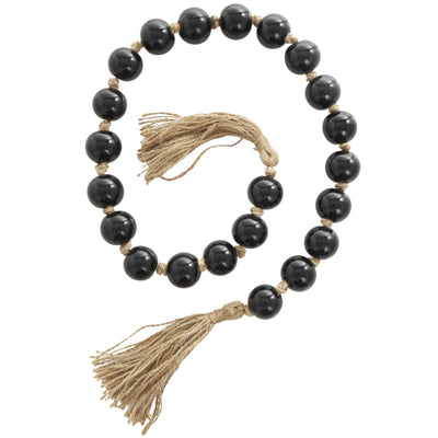 Glass 45" L Beaded Garland - Dark Brown|Grande guirlande de perles de 45 po en verre - brun foncé
