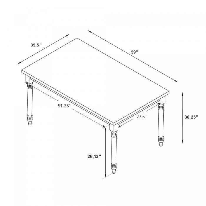 Willow Dining Table - Teal