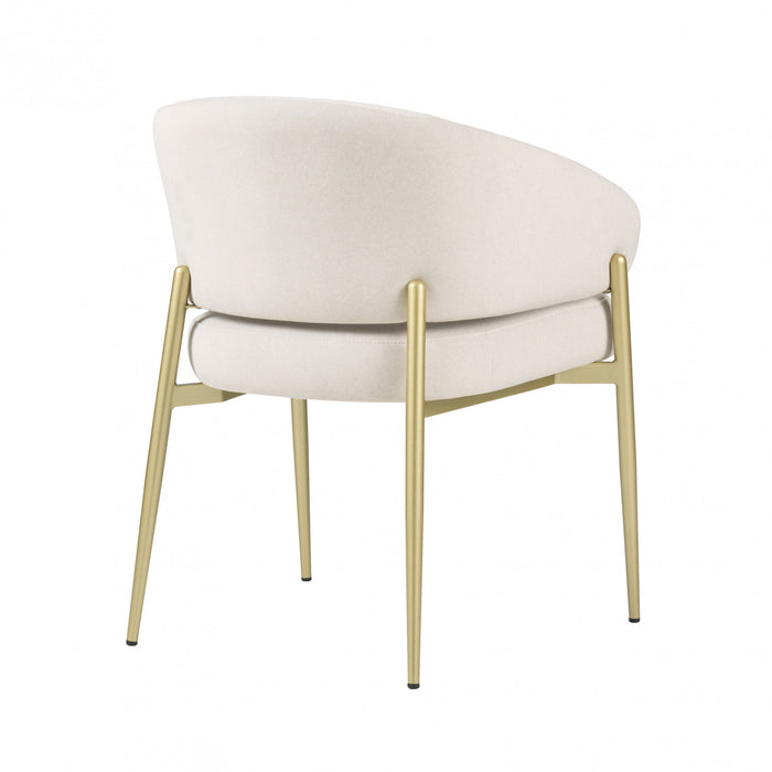 Jeremy Modern Dining Chairs Set Of 2 With Fabric Upholstered Side Chairs And Metal Frame,beige